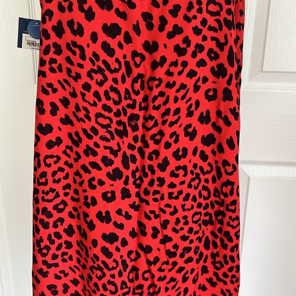 NWT Arizona Jean Co Red and Black Leopard Print Slip Dress Womens Sz XXL - Picture 8 of 13
